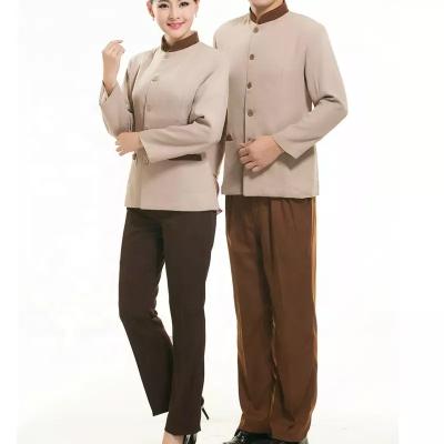 China Wholesale Hotel Outdoor High Quality Worker Restaurant Catering Service Long Sleeve Kitchen Waiter Uniforms for sale