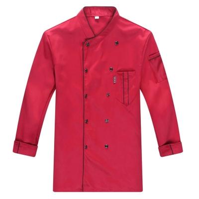 China Men Chef Workwhop Spring /summer Catering Uniform Long Sleeve Kitchen Work Uniform Tops for sale