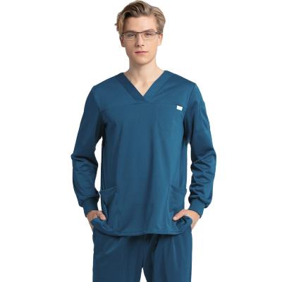 China High Quality Hospital Long Sleeve Polyester Spandex Operating Doctor Nurse Hospital Scrubs Uniforms for sale