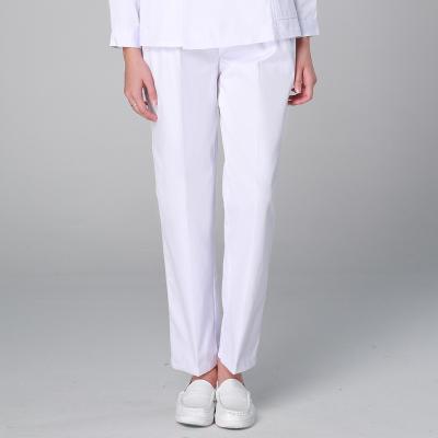 China 65%Polyester 35%Cotton Nurse Pants Outdoor White Summer Elastic Waist Plus Size Doctor Work Pants for sale