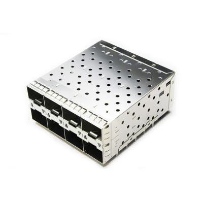 China LCP Professional Push In Port Port Connector 4 Sfp+ Connectors Network Interface Sfp+ Ports for sale