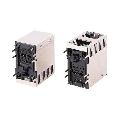 China Port Communication Wholesale 2 Port Rj45 Connectors Double Port Rj45 Network Communication Connector for sale