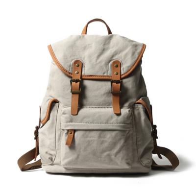 China Guangzhou Latest Eco Friendly Travel Waterproof Canvas Drawstring Backpack for sale