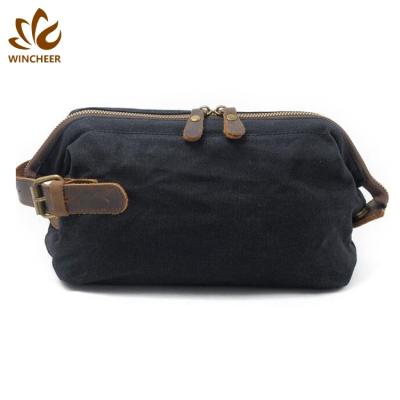 China 1 Inner Cotton Casual Small Size Canvas Fabric Men's Portable Leather Handbag for sale