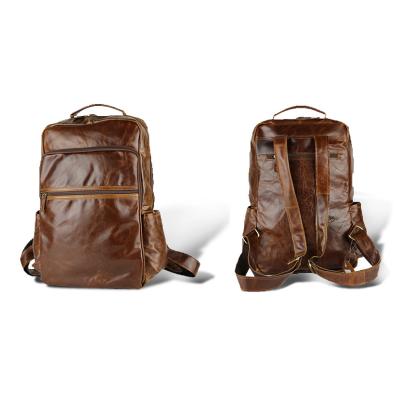 China New Genuine Leather Vintage Travel Backpack Custom Waterproof Bag Waterproof Men's Backpack Laptops Bag zaino 2021 in shovel for sale