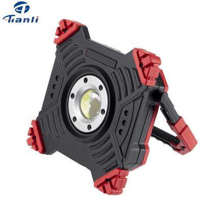 China ROAD 3.7V 6000mAh Portable Rechargeable Cordless Spotlight Outdoor Led Work Light with USB Input and Output for sale