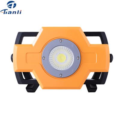 China Rechargeable Aluminum Alloy COB 50W LED Work Lights Spotlight Portable LED Worklight Spotlight with Tripod Bracket for sale