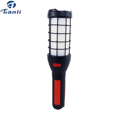 China Super Bright Multi-Use LED Lantern 6W Rechargeable Portable Flashlight with Foldable Metal Support Legs and Shield for sale