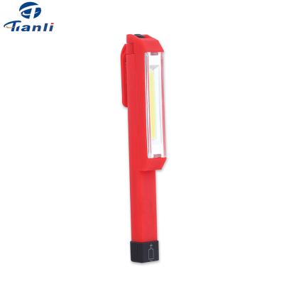 China Camping Mini Pen Shape LED Inspection COB Lamp Pocket Clip Work Camping Torch Flashlight for sale