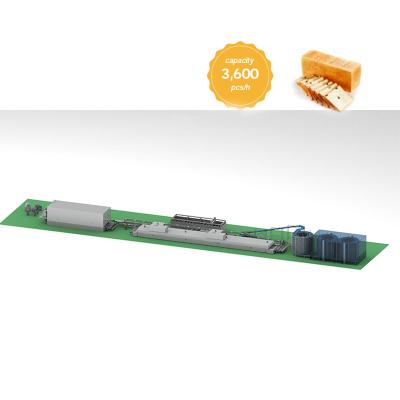 China Toast u. Laib 3600pcs/h-Brot-Fertigungsstraße zu verkaufen