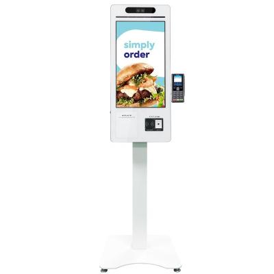 China Restaurant Touch Screen POS Thermal Printer Fast Food Ordering Self Service Payment Kiosk For Restaurant/Store/Park Lot for sale