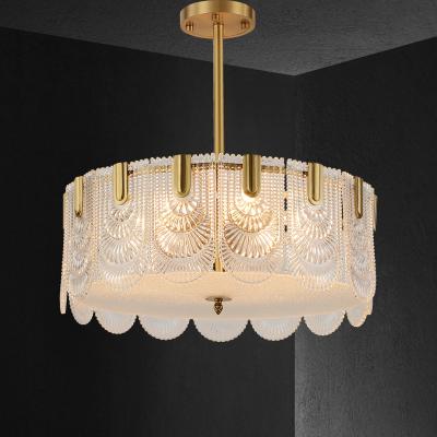 China Modern Luxury Atmospheric Glass Chandelier Villa Light Retro Art Palace Living Room 31