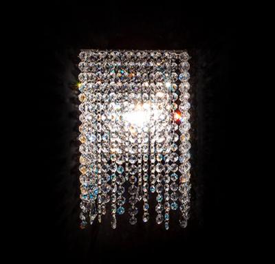 China Modern Luxury Linear K9 Wall Lamp Crystal Elegant Light Infinity MC1913 for sale