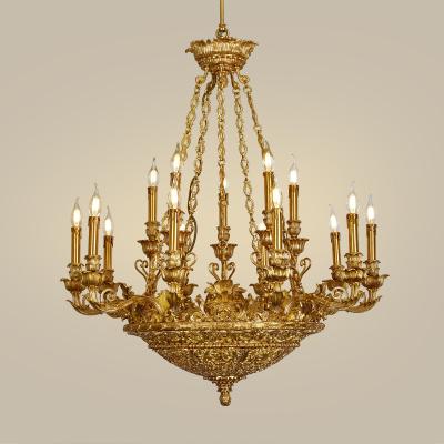 China modern european royal brass chandelier for palace decoration for sale