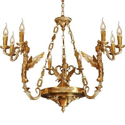 China Modern European Style 42 Inch Copper Chandelier for sale