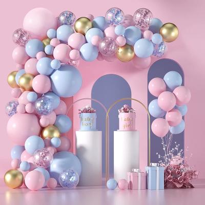 China Garland Kit Latex Balloons Chain He Or She Balloon Garland Arches Kit Pink And Blue Balloons For Baby Shower Party Birthday Decoration for sale