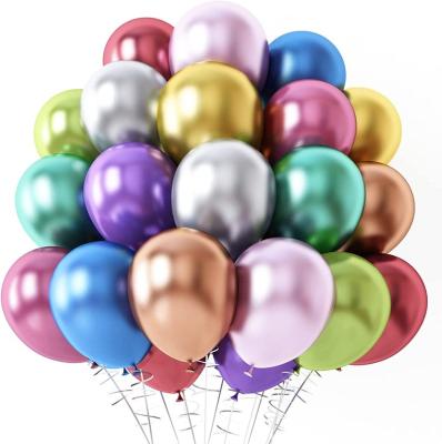 China Colorful Garland Kit Party Balloons 50pcs 12 Inch Chrome Helium Metallic Balloons for Birthday Party Decoration and Arch Decoration for sale