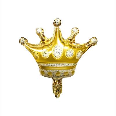 China Party Crown Balloons Gold Foil Crown Balloon for Birthday Wedding Party Baby Shower Decorations Mini Size and Big Size for sale