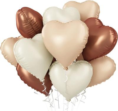 China Heart balloon 18 inch foil nude neutral balloons for helium valentines decorations for engagement and birthday party for sale