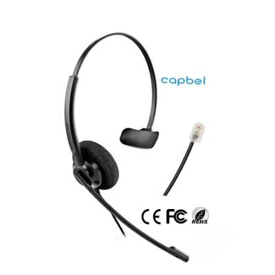 China Over - head clear voice monaural call center rj9 phone headset with sound canceling microphone for sale