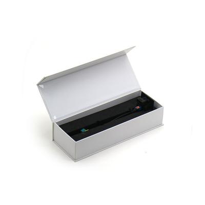 China Recycled Materials Wholesale Custom Logo White Electronics Packaging Box With Magnet Top And Foam Insert for sale