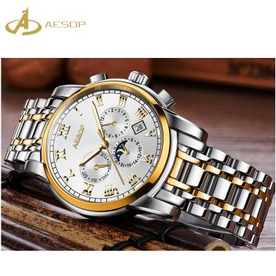 China Wholesale Mens Automatic Luxury Brand Strap Metal Business Date Aesop Watch Case Men Watches Aesop Luxury Automatic Watch for sale