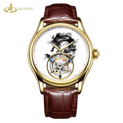 China New Design Alarm Stainless Steel OEM Custom Mechanical Watch Women Luxury Tourbillon Watch for sale