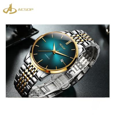 China Luxury Minimalist Metal Fashion Quartz Alarm OEM Wrist Watch Stainless Steel Mechanical Back Men's Hand Watch Japan Movt Watch for sale