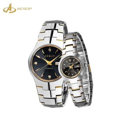 China Own Brand Sapphire Glass Quartz Watch Men's Automatic Date Quartz Wrist Watch Tungsten Steel Watch With Custom Logo for sale