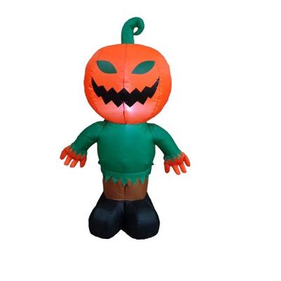 China Festival Decoration 120cm Inflatable Pumpkinman For Halloween Decoration Outdoor Halloween Small Inflatable Pumpkin for sale