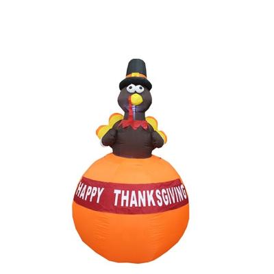 China Festival Decoration 180cm Thanksgiving Turkey On The Pumpkin Decoration Outdoor Decorative Garden Halloween Interesting Cute for sale