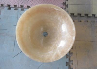 China Glossy Finishing 440*440*130mm Onyx Stone Sink Basin for sale