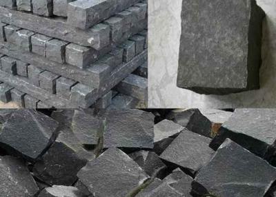 China Cut To Size Hainan Black 10mm Basalt Paving Stone Blocks for sale