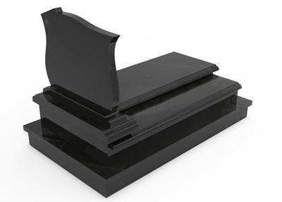 China 800×400×80mm Polished Shanxi Black Granite Tombstone for sale