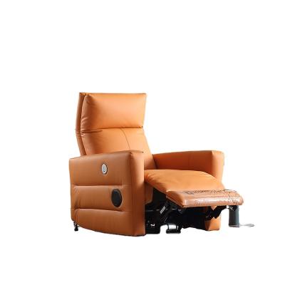 China Electric Massage Control Recliner Genuine Leather Multifunctional Sofa With Adjustable Headrest for sale