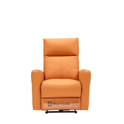 China Electric Massage Control Recliner Genuine Leather Multifunctional Sofa With Adjustable Headrest for sale