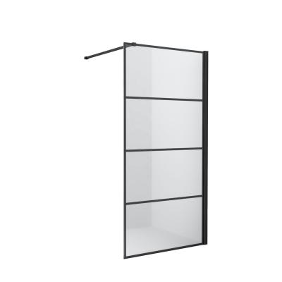 China Matt Black With Black Stripe Modern Walk-In Shower Enclosure BL-B040 for sale