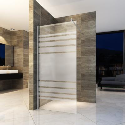 China Modern Stripe Frosted Custom Walk-In Shower Enclosure BL-040 for sale