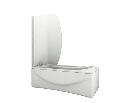 China Traditional arc shaped 6mm shower tub glass screen for sale