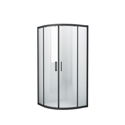 China Matt Sliding Door Shower Enclosure Modern Black BL-S013 for sale