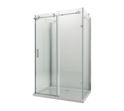 China Modern SS304 Big Wheels Single Sliding Door 3 Sides Shower Enclosure BL-044 for sale