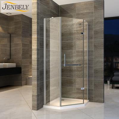 China Modern Diamond Frame Style Hinge With Tower Shelf Shower Enclosure BL-1024 for sale