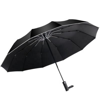 China Minimalist 12 Bone Automatic Opening And Closing Umbrella Reverse Sunscreen Folding Windproof Umbrella for sale