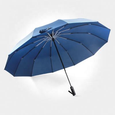 China Modern 12 bones to strengthen wind resistance can accommodate 2-3 person extra large automatic folding umbrella for sale