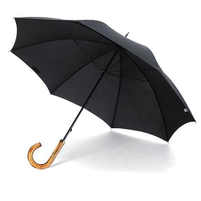 China Morden Man Luxury British High Quality Wooden Handle Long Handle Waterproof Umbrella for sale