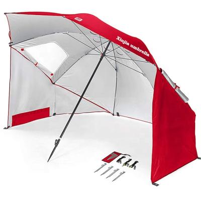 China Easy Carry Outdoor Sunshade Arch 2.4m Picnic Beach Oxford Umbrella Tent Fishing Umbrella Beach Tent Umbrella for sale