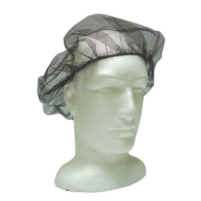 China Elastic On Brim Disposable Black Nylon Hair Net Cap For Beauty And Salon for sale