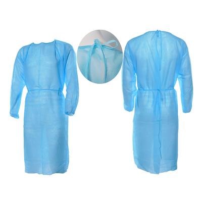 China With Band Plastic Manufacturer Isolation Gown SMS Medical Isolation Gowns Developed With Cuff Knitted Disposable Isolation Gown for sale