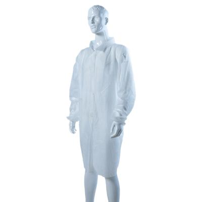 China With a collar lab disposable medical nonwoven coat with buttons and pockets for sale