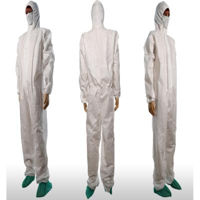 China With hood and boot; with hood no boot Xiantao factory high quality disposable sms / cash / microporous protective clothing coverall for sale